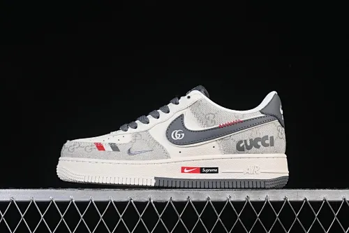 All categories Nk Air Force 1 Air Force series Nk Air Force 1 Low Air Force low top Nike Air Force 1'07 Low Dior joint pattern beige gray red Air Force 1 low top casual sneakers MZ9588-808